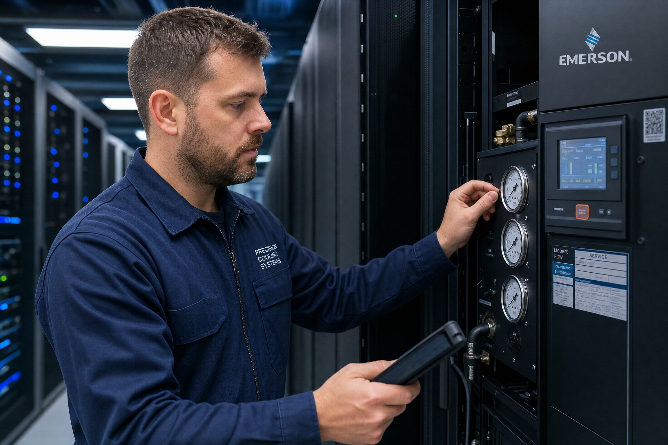 Server room cooling engineer in UK data centre
